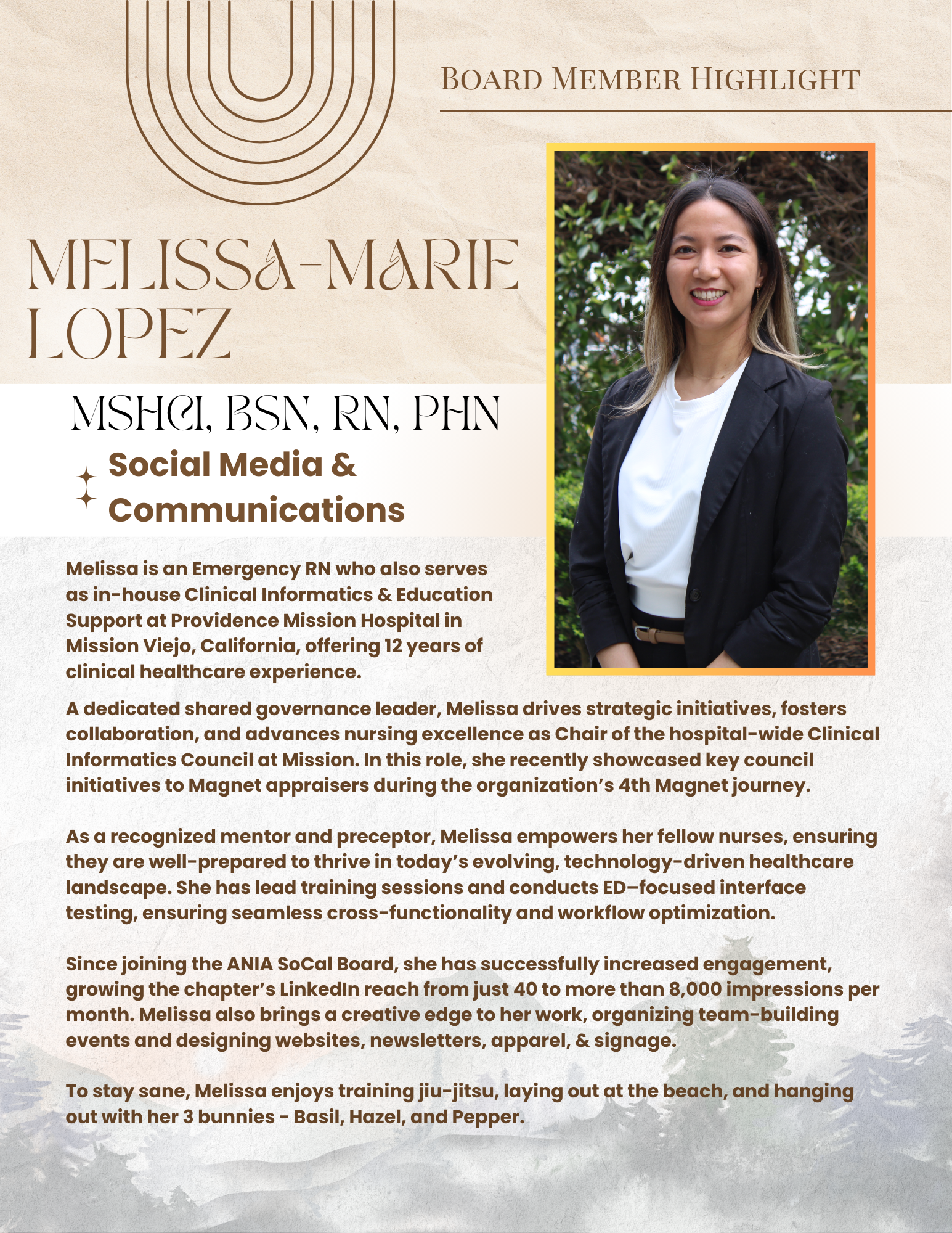 Board Member Highlight: Melissa-Marie Lopez